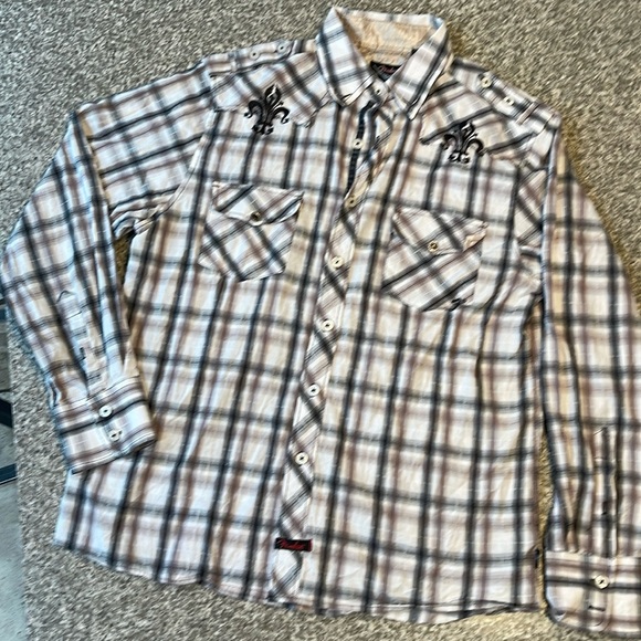 Vintage Fender Rock and Roll Religion button down shirt - Picture 1 of 8